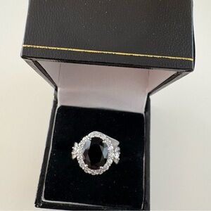 Bomb Party The 2424 Ring RG77681 Black Onyx CZ Rhodium Plating